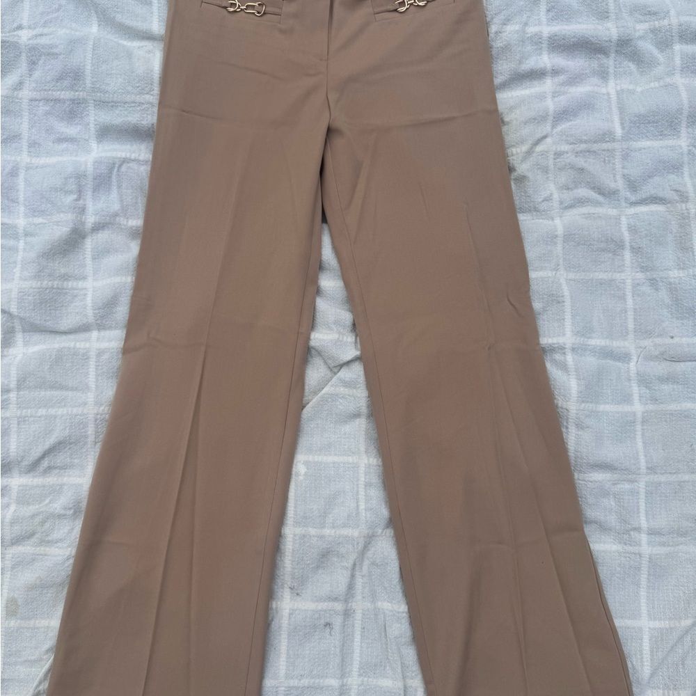 Ann Taylor Wide Leg Tan Pants